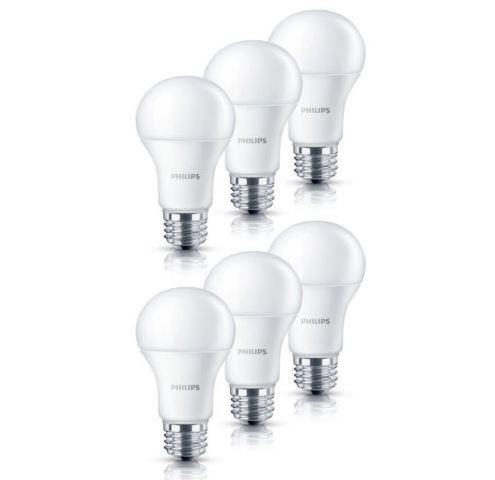 6er-Pack Philips Dimmbar LED-Lampe 6W (ersetzt 40W, E27) für nur 14,99 Euro