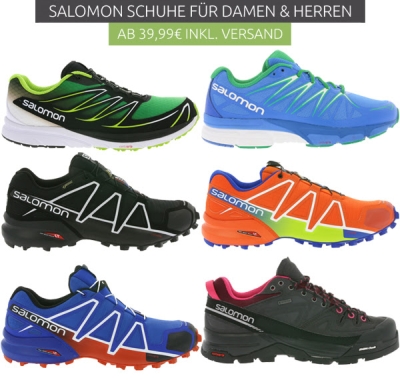 Viele verschiedene Salomon Schuhe für Damen und Herren ab 39,99 Euro inkl. Versand