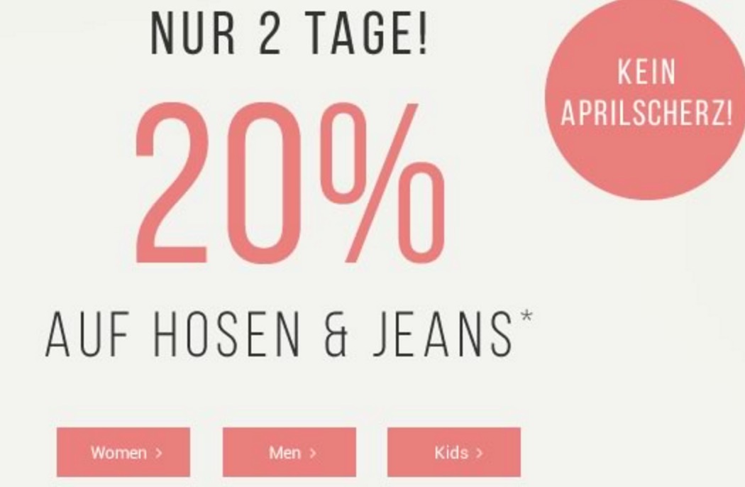 Tom Tailor: 20% Rabatt auf nicht reduzierte Jeans und Hosen