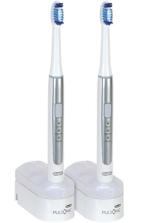 Oral-B Pulsonic Slim Duopack Elektrische Zahnbürste in Weiß/Silber für nur 59,90 Euro inkl. Versand