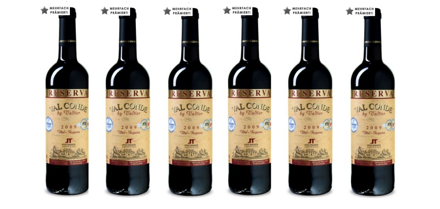 12 Flaschen Val Conde by Valtier Utiel-Requena DO Reserva für 45,- Euro