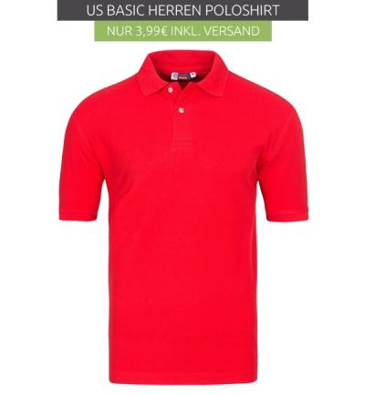 US BASIC Boston Herren Poloshirt in rot für nur 3,99 Euro inkl. Versand