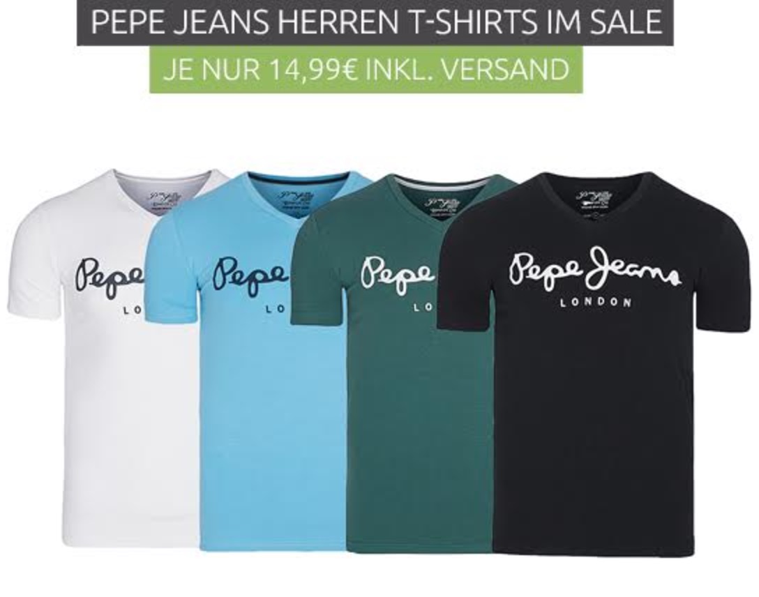 Verschiedene Pepe Jeans Herren T-Shirts für nur je 14,99 Euro
