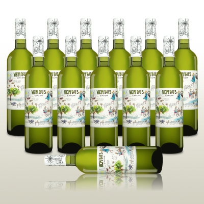 12 Flaschen leichter Weißwein Nembus Blanco 2016 aus Spanien für nur 35,95 Euro