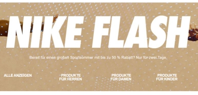 Endet um 24 Uhr! Nike Sportsommer FlashSale mit 50% Rabatt auf 180 ausgewählte Artikel