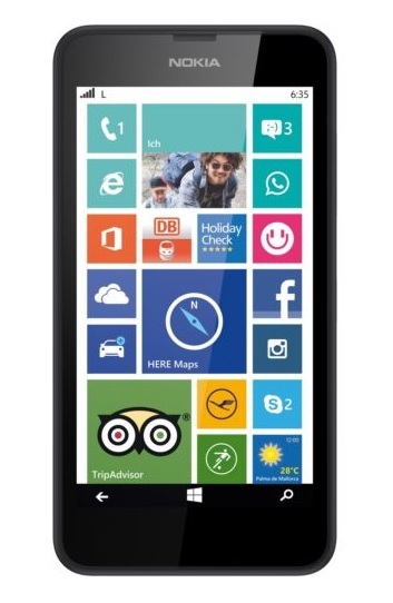 Nokia Lumia 635 Windows Phone in Schwarz für nur 54,90 Euro inkl. Versand