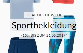 Bis Sonntag: 15% Extra-Rabatt auf Sportbekleidung bei Engelhorn + 5,- Euro Gutschein