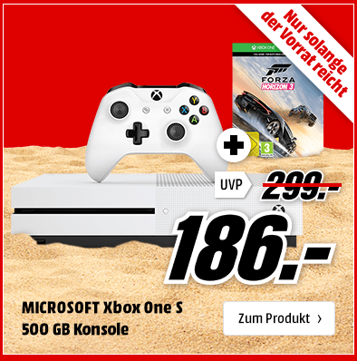 Top! Microsoft Xbox One S 500GB Forza Horizon 3 Bundle für nur 186,- Euro