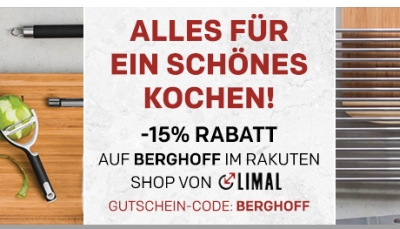 15% Gutscheincode auf Berghoff Artikel bei Rakuten und kostenloser Versand