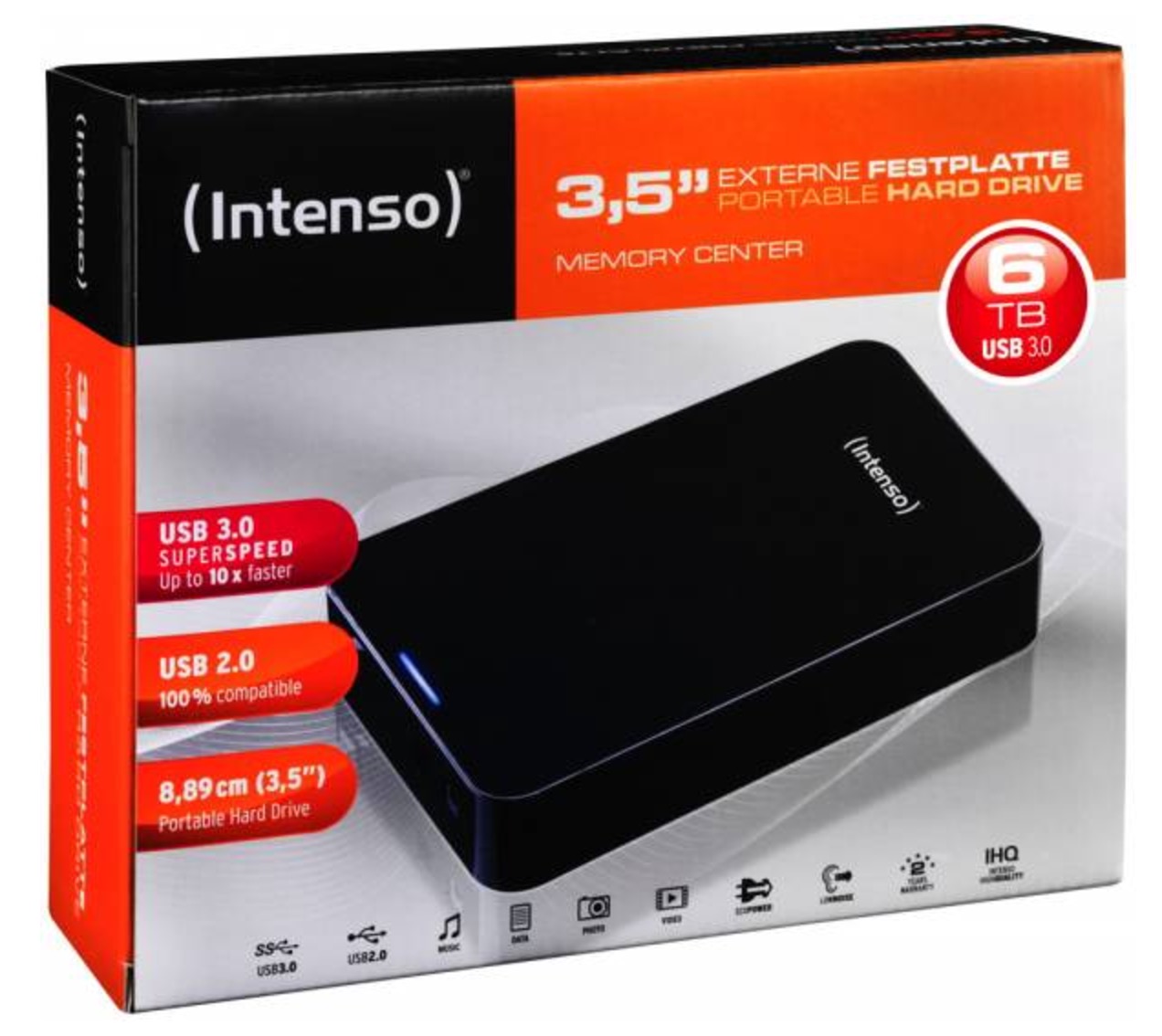 Wieder da! Intenso HDD externe Festplatte Memory Center 6TB für nur 149,99 Euro