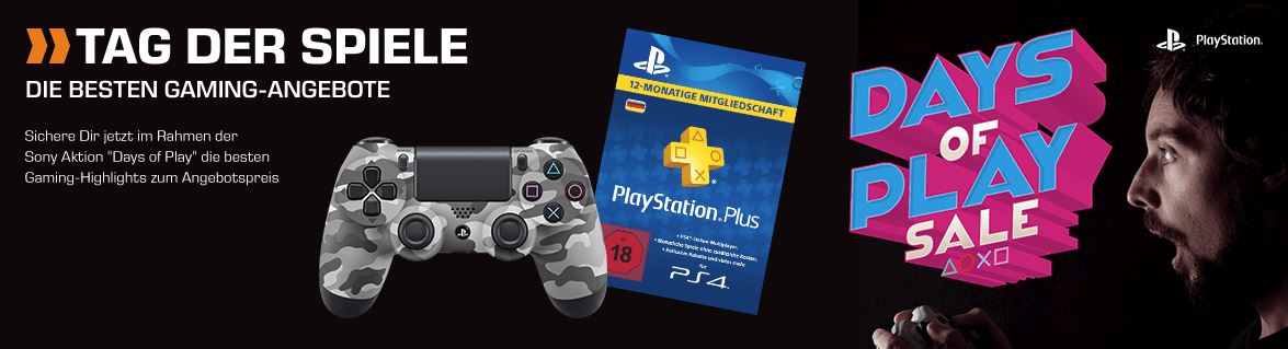 Days of Play mit verschiedenen Gaming Angeboten rund um die PlayStation 4