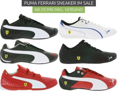 Puma Ferrari Sneakers ab 29,99 Euro inkl. Versand
