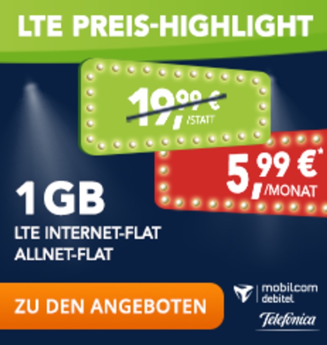 Verschiedene Mobilcom Debitel Tarife bei Handyflash – z.B. Allnet-Flat + 2GB LTE für nur 8,99 Euro monatlich!