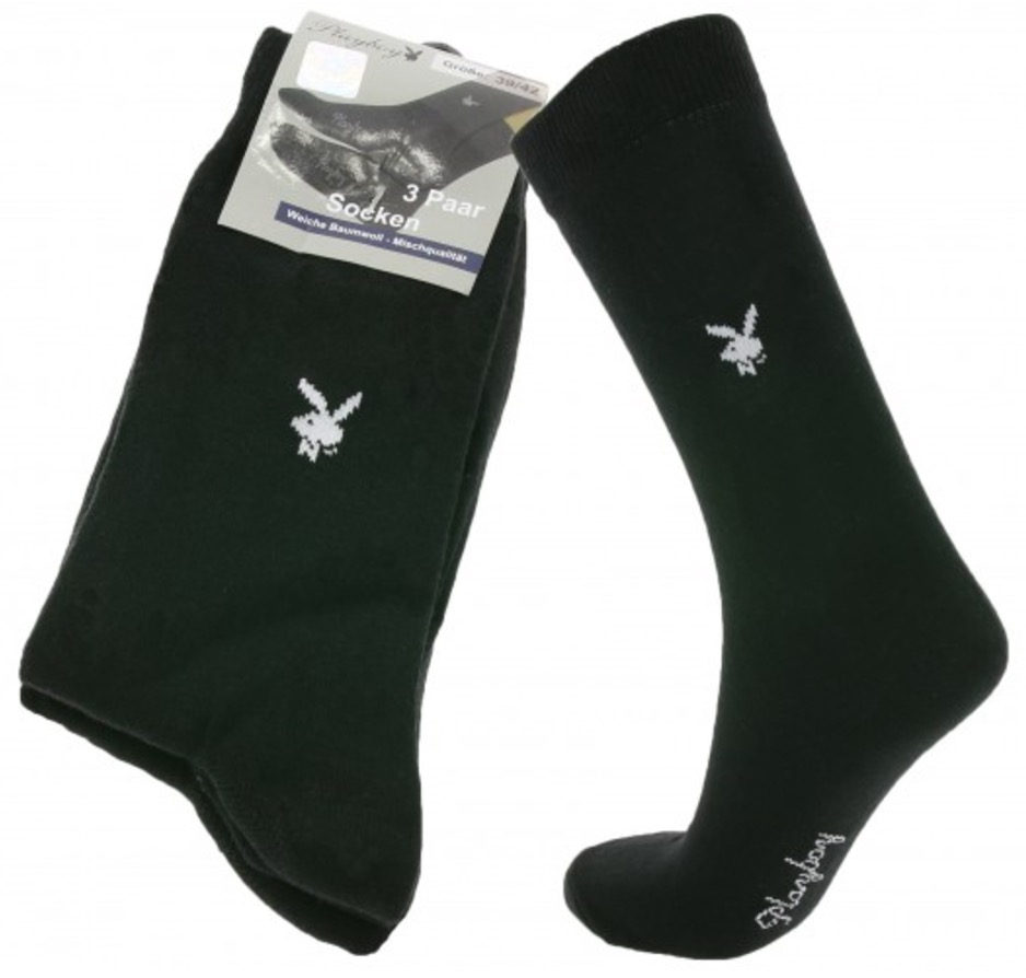 3er-Pack Playboy Freizeit-Socken in Schwarz für nur 0,99 Euro inkl. Versand