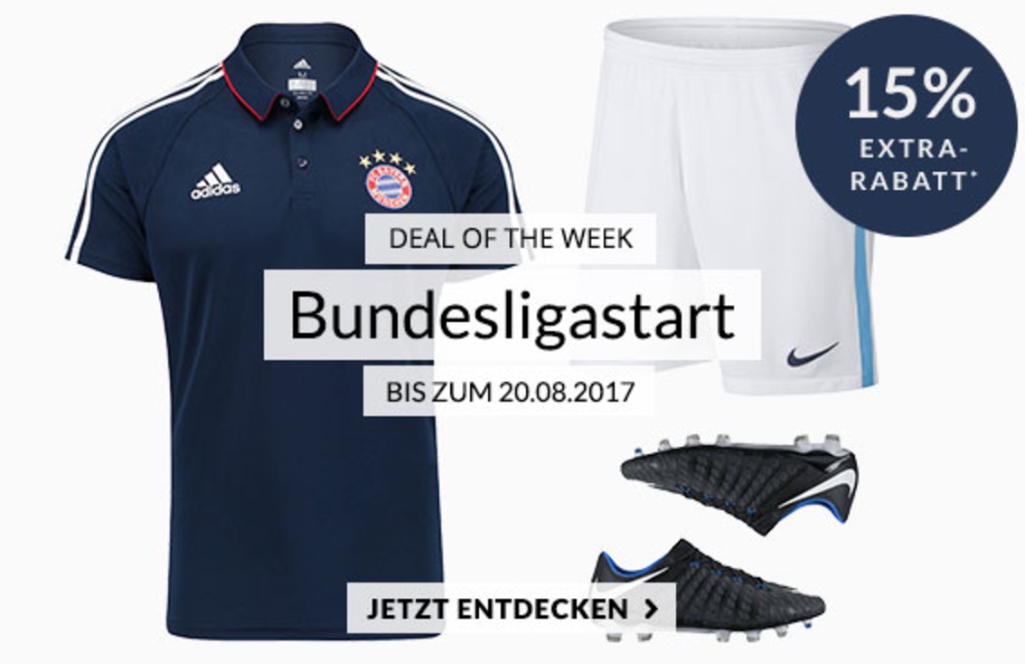 Engelhorn Sports Weekly Deal: 15% Rabatt auf viele verschiedene Fußballartikel