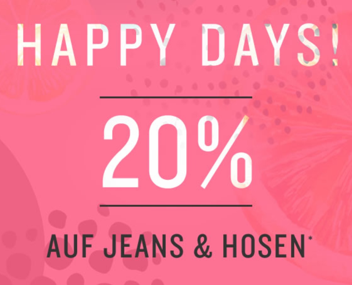 Nur noch heute! 20% Rabatt auf alle nicht reduzierten Jeans und Hosen im Tom Tailor Onlineshop