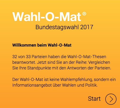 Wahl-O-Mat zur Bundestagswahl 2017 online - Snipz.de