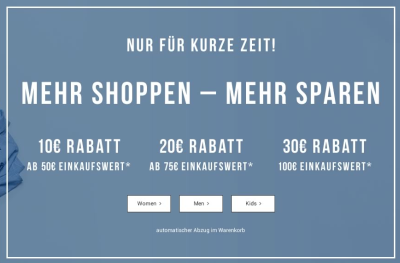 Bis zu 30,- Euro Extrarabatt im Tom Tailor Onlineshop je nach Bestellwert – auch für Sale-Ware