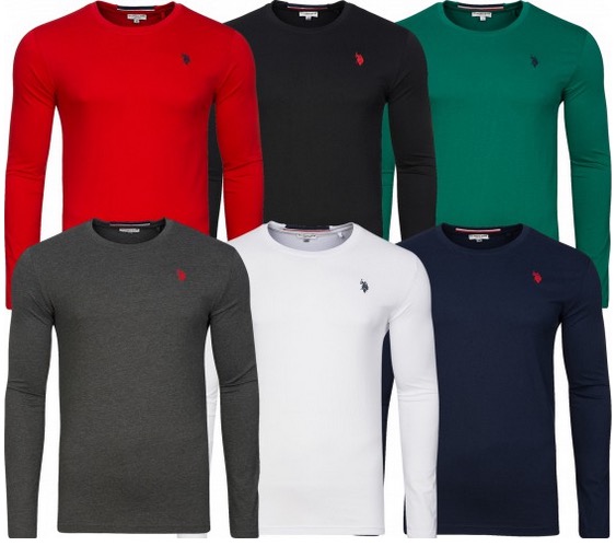 U.S. Polo Assn. Herren-Langarmshirts in verschiedenen Farben und Größen nur 14,99 Euro