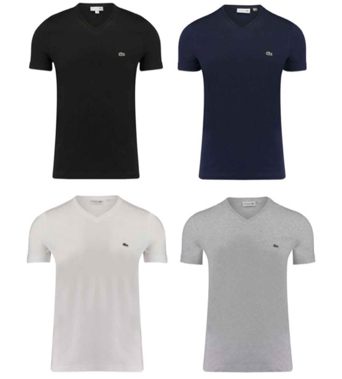 Lacoste Herren T-Shirts mit V-Ausschnitt in verschiedenen Farben für nur je 31,87 Euro inkl. Versand