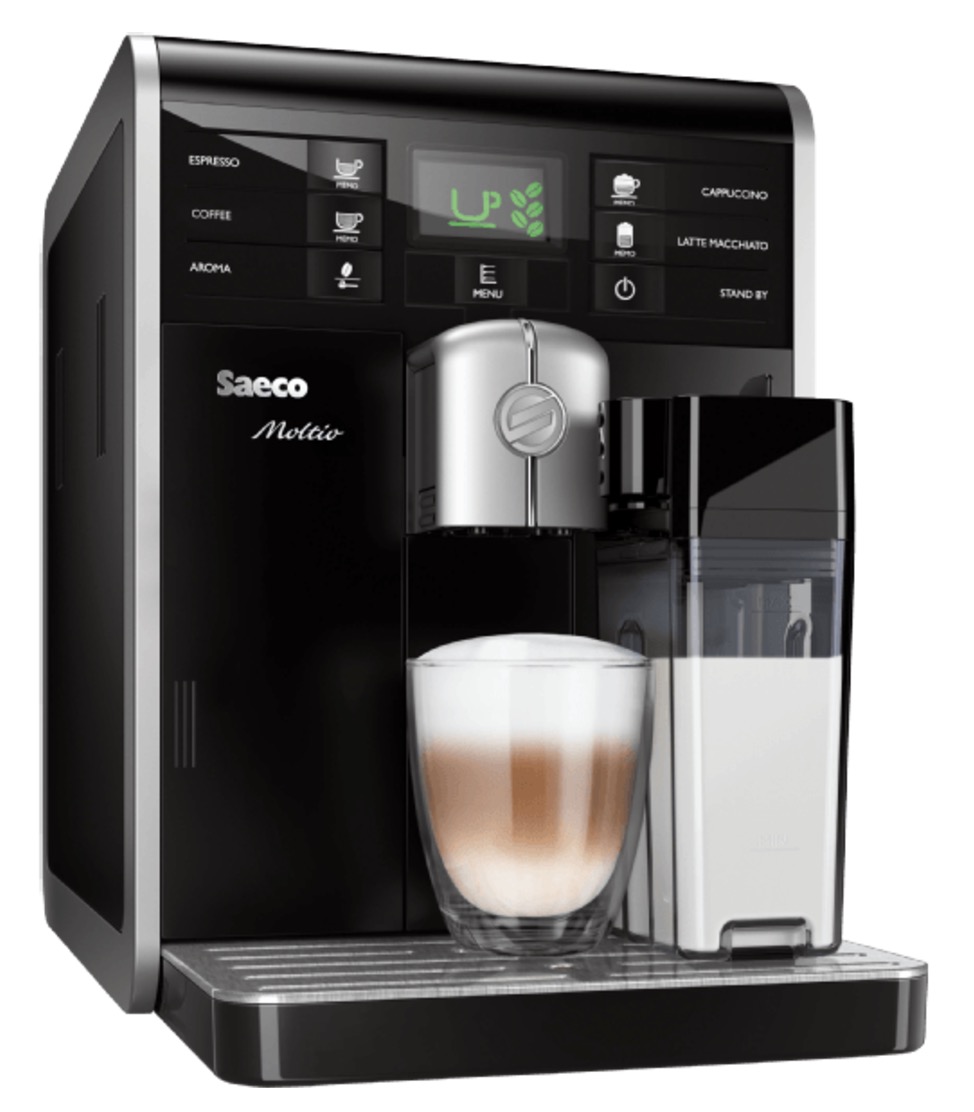 SAECO HD8769/01 Moltio Kaffeevollautomat (1,9l Tank, 15 bar, Keramikmahlwerk) für nur 444,- Euro