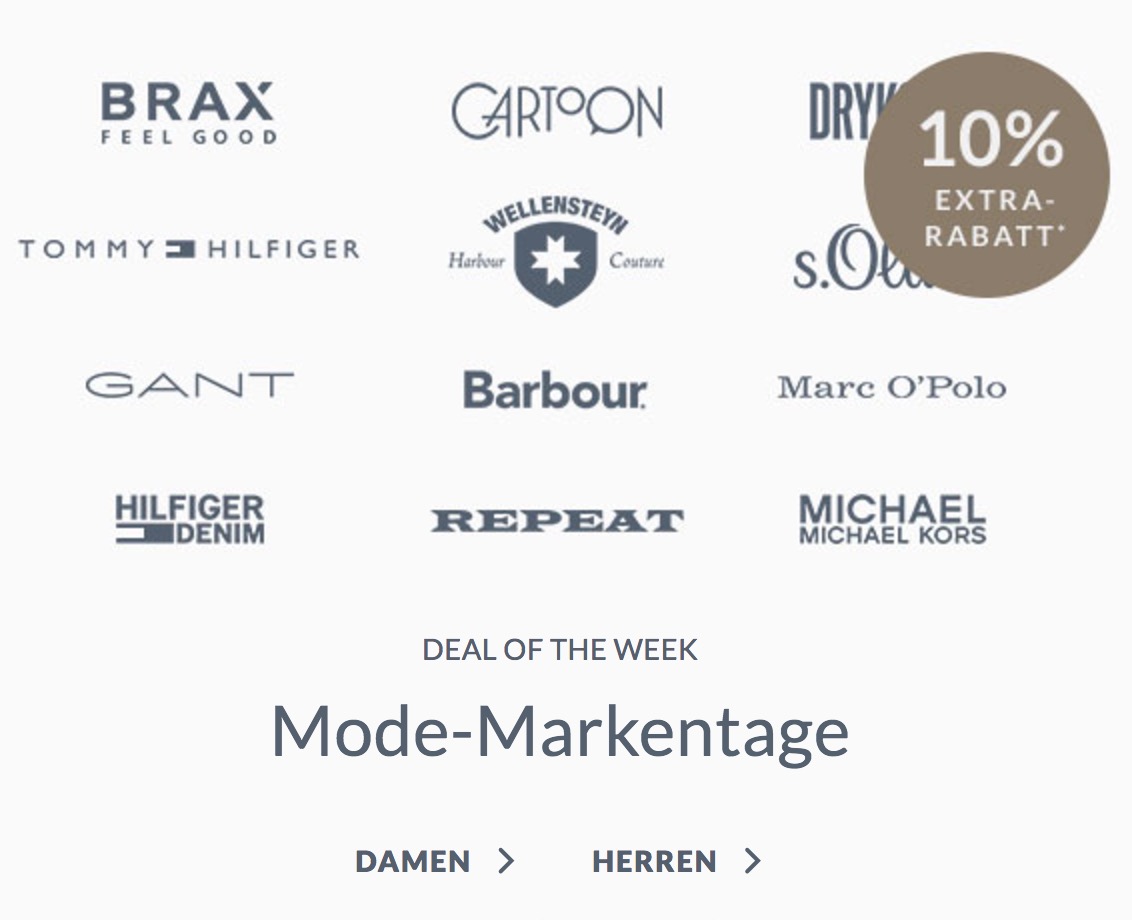 Engelhorn Fashion Weekly Deal! 10% Rabatt auf ausgewählte Mode Marken