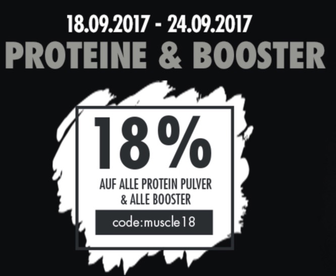 Fitmart: 18% Rabatt auf alle Booster und Proteine!