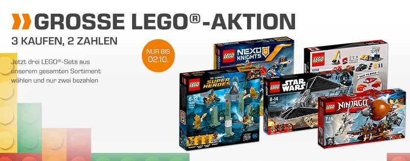 3 für 2 Lego Aktion bei Saturn mit super Angeboten