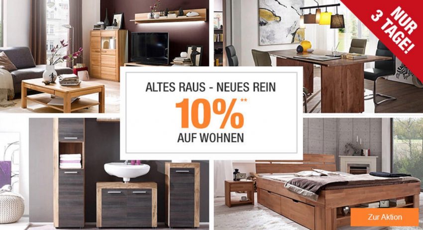 10% Rabattgutschein auf die Kategorie Wohnen im Plus Onlineshop