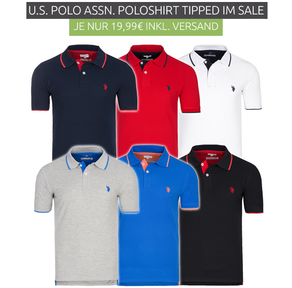 U.S. POLO ASSN. Shirts und Poloshirts in verschiedenen Farben schon ab 9,99 Euro inkl. Versand