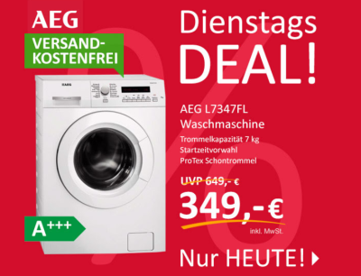 AEG Lavamat L7347FL Wasch­ma­schi­ne für nur 349,- Euro inkl. Versand