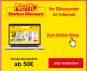 Netto-Online.de: Ab 10:00 Uhr verschiedene, stark limitierte Gutscheincodes mit bis zu 150,- Euro Rabatt