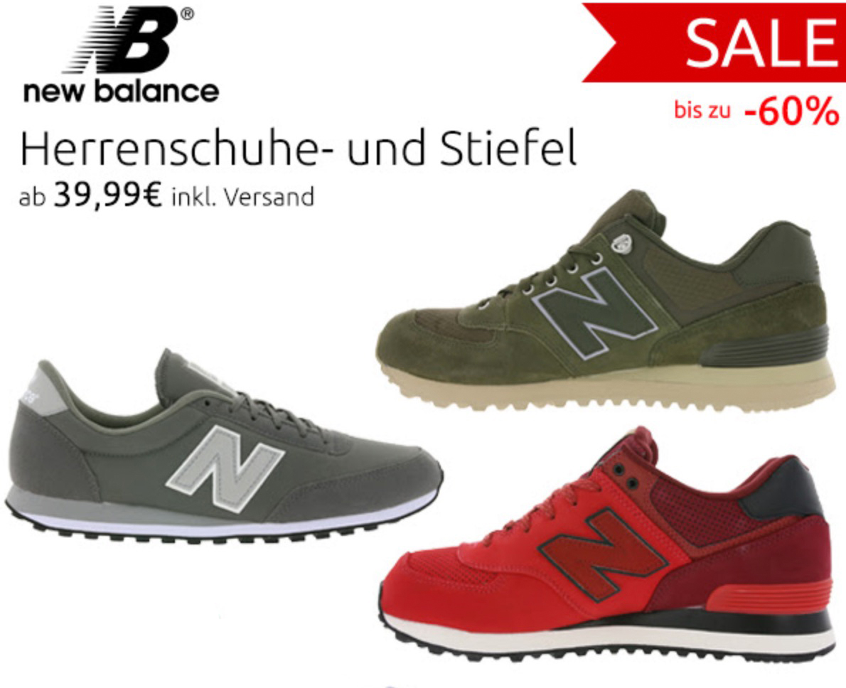 New Balance Damen und Herren Sneaker ab 34,99 Euro inkl. Versand