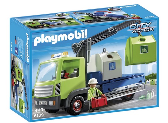 Playmobil Altglas-LKW mit Containern