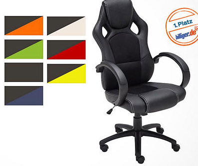 Gaming Büro-Stuhl FIRE in verschiedenen Farben für nur 53,90 Euro inkl. Versand