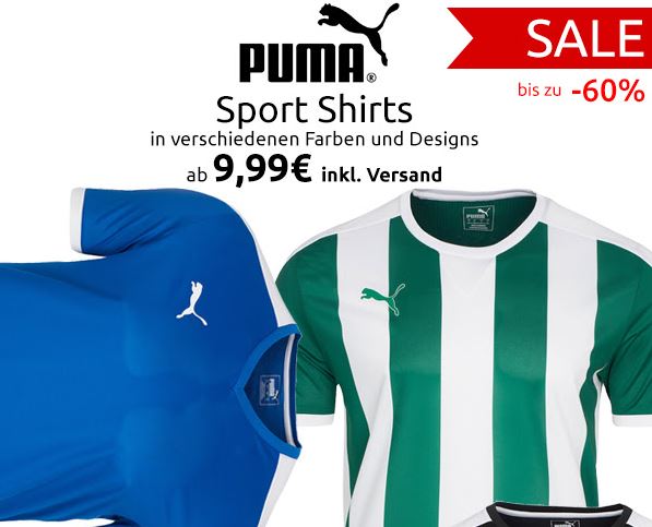 Puma Sale mit vielen Produkten ab nur 9,99 Euro – Mindestbestellwert 19,- Euro