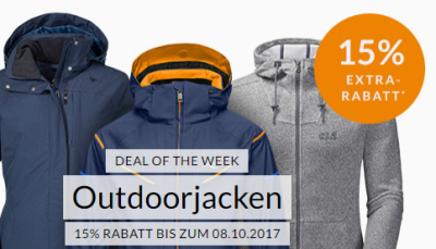 Engelhorn Sports Weekly Deal: 15% Extra-Rabatt auf Jacken