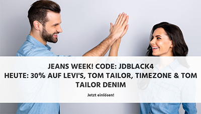 Jeans-Direct: 30% Rabatt auf die Marken Levi’s, Tom Tailor, Tom Tailor Denim und Timezone