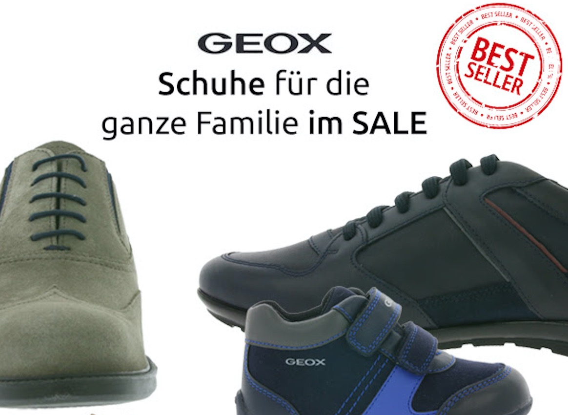 Geox Schuhe für Damen, Herren und Kinder ab nur 26,99 Euro inkl. Versand