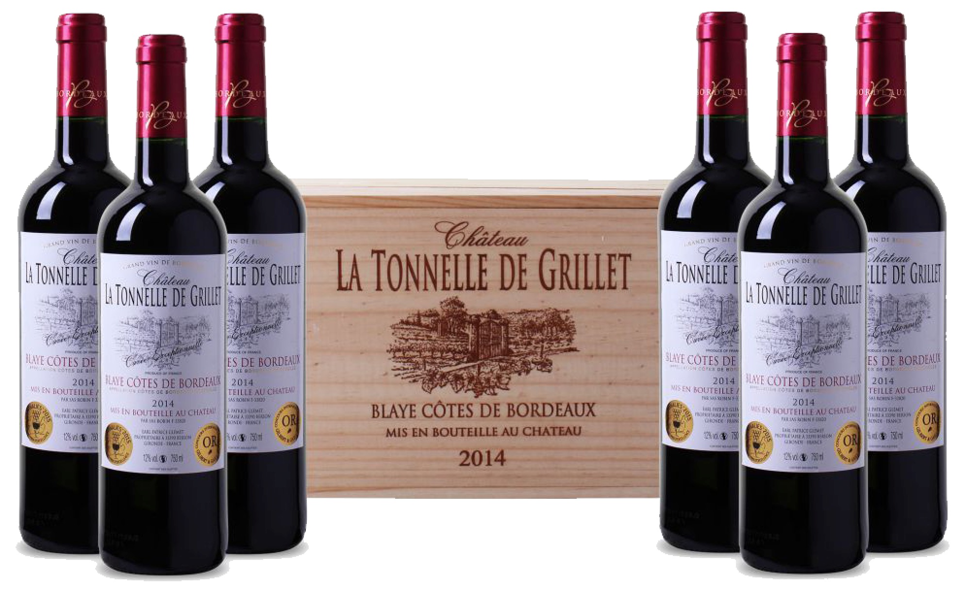 6er-Paket Château La Tonnelle de Grillet Cuvée Exceptionelle Rotwein in schicker Holzkiste für nur 43,89 Euro