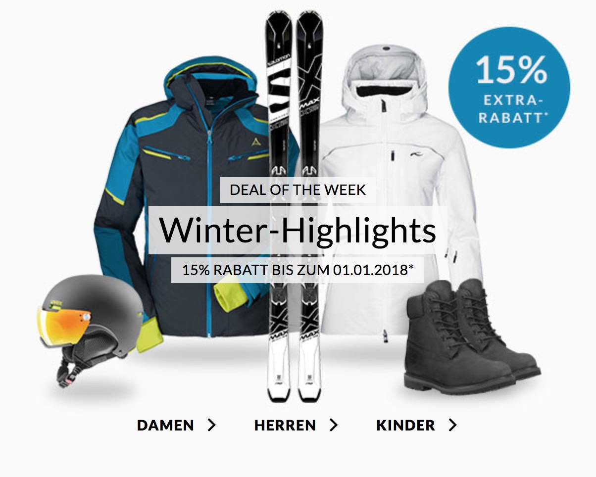 Letzter Tag: 15% Rabatt auf Winter-Highlights im Engelhorn Onlineshop