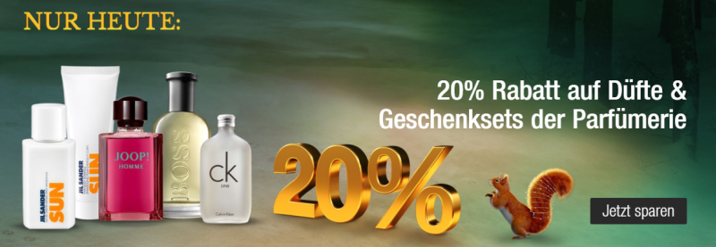 20% auf Düfte bei Galeria