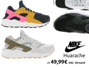 Viele verschiedene Nike Huarache Sneakers ab 49,99 Euro inkl. Versand bei Outlet46