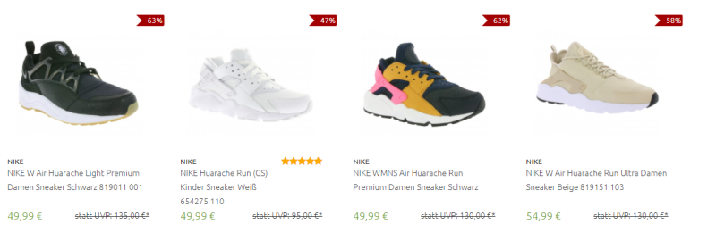 Nike Huarache Sneakers bei Outlet46