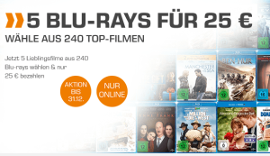 5 aus 240 Blu-rays für zusammen nur 25,- Euro bei Saturn