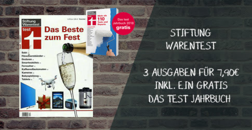 3 Ausgaben “test” der Stiftung Warentest für 7,90 Euro und