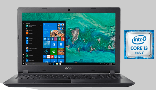 ACER Aspire 3 (A315-51-388S), Notebook mit 15.6 Zoll Display, Core i3 Prozessor, 4 GB RAM, 1 TB HDD, HD-Grafik 520, Schwarz nur 299,- Euro inkl. Versand