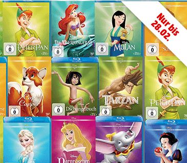 3 für 2 Aktion bei MediaMarkt für alle Disney Classic Filme