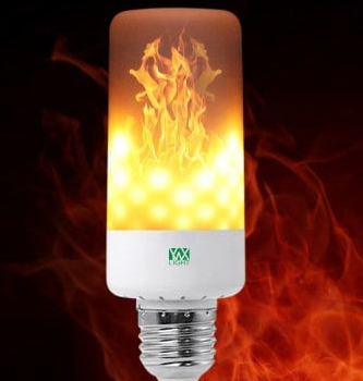Flammende LED-Glühbirne als E27