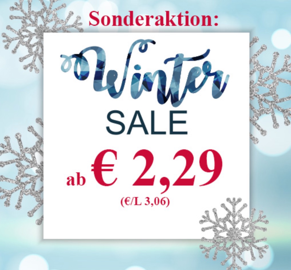 Der Weinvorteil Winter Sale mit stark reduzierten Weinen – ab 2,29 Euro/Flasche (MBW: 6 Flaschen)